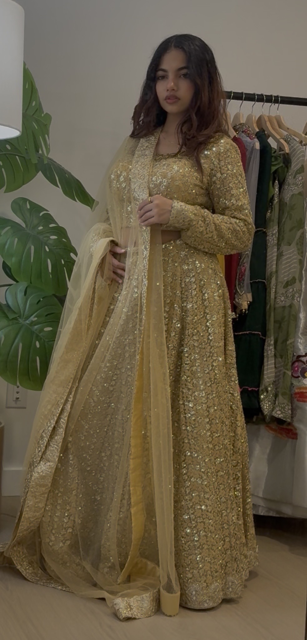 Sunehri Gold Lehenga — Lehenga rental in Surrey, BC