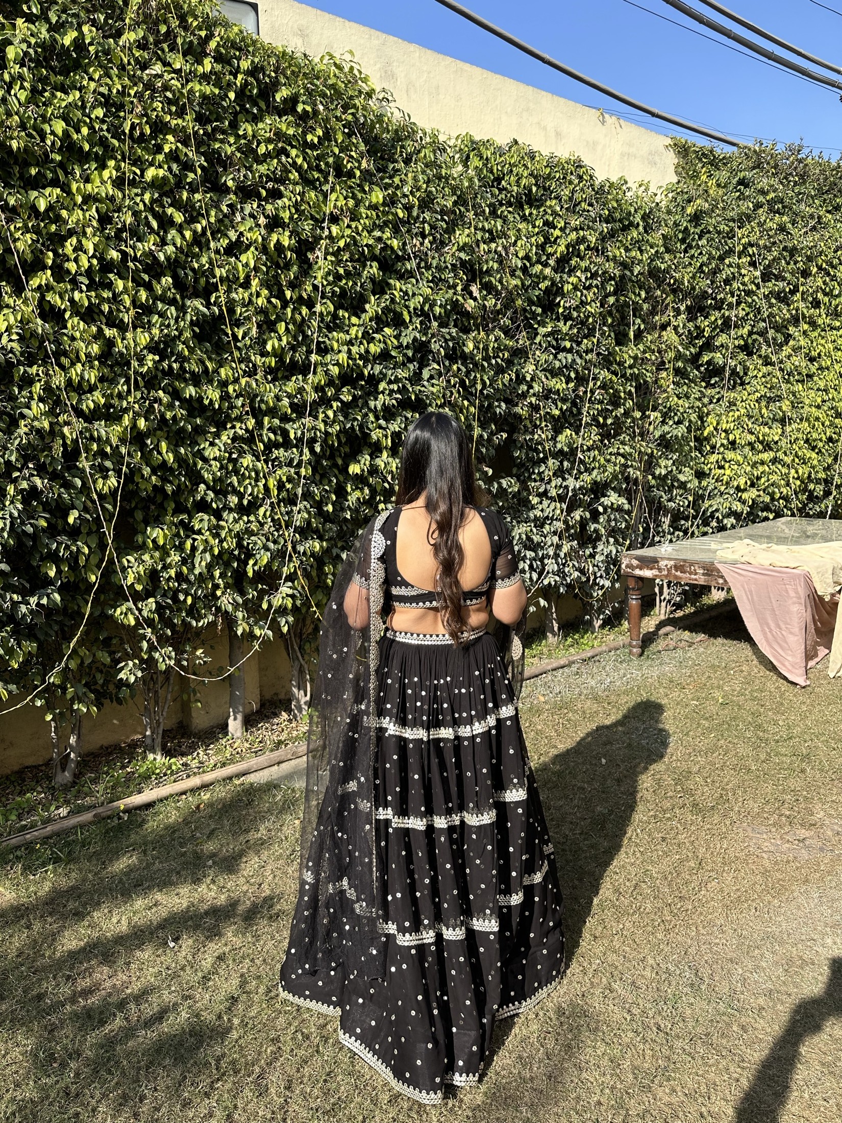 Kashish Black Lehenga view 3